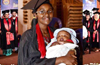 Burundi student mother with baby receives a PG degree
